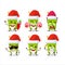 Santa Claus emoticons with melon milk with boba cartoon character