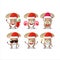 Santa Claus emoticons with milk mashroom cartoon character