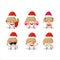 Santa Claus emoticons with morel cartoon character