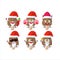 Santa Claus emoticons with morel cartoon character