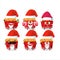 Santa Claus emoticons with nachos cartoon character