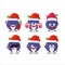 Santa Claus emoticons with new blueberry cartoon character