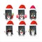 Santa Claus emoticons with numeric on tablet cartoon character