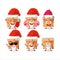 Santa Claus emoticons with office boxes cartoon character