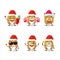 Santa Claus emoticons with potatoe cartoon character