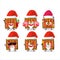 Santa Claus emoticons with red firecracker string cartoon character