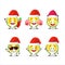 Santa Claus emoticons with slice of durian cartoon character