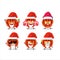 Santa Claus emoticons with slice of tamarillo cartoon character