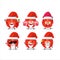 Santa Claus emoticons with slice of tomato cartoon character