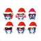 Santa Claus emoticons with sweety cake blueberry cartoon character