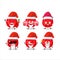 Santa Claus emoticons with tomato cartoon character