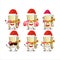 Santa Claus emoticons with treasure paper cartoon character