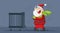 Santa Claus Feeling Cold Because of Energy Crisis Vector Illustration