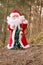 Santa Claus in the forest