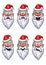 Santa Claus funny emotions set