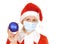 Santa claus in a gauze bandage