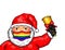 Santa Claus Gay Rainbow Face Mask Merry Christmas