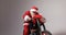 Santa Claus Gets on Bike