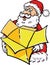 Santa Claus with a giftbox