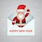 Santa claus with giftbox new year merry christmas