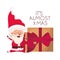 Santa claus with gifts boxs avatar character