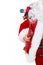 Santa Claus with gifts, cropped image.