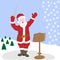 Santa Claus is the greatest musician of nature in winter