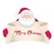 Santa Claus with greetings banner