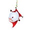 Santa Claus hanging upside down
