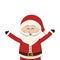 Santa claus happy wave hands isolated