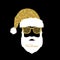 Santa Claus with hat and glasses shutter shades.