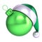 Santa Claus hat green Christmas ball decoration ornament funny