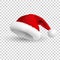 Santa Claus hat isolated on white background. Vector Realistic Illustration .