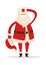 Santa Claus without Hat Looking far Away. Vector