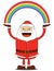 Santa Claus have rainbow