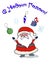 Santa Claus with his magical staff. vector