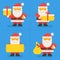 Santa Claus holding gift bag and blank sign. Exclusive Characters Pack