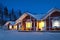 Santa Claus Holiday Village Houses at Lapland Scandinavia