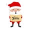 Santa Claus icon, christmas holiday cute symbol