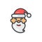 Santa Claus Icon Christmas Vector Illustration