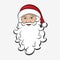 Santa Claus isolated. Cartoon Character Merry Christmas. Holiday clipart.