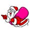 Santa Claus laughs cartoon