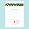 Santa Claus letter. Decorative blank template A4.