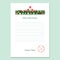 Santa Claus letter. Decorative blank template A4.