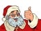 Santa Claus like gesture. Christmas and New Year, winter seasonal holiday in December