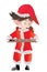 Santa Claus little boy vector