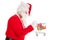 Santa Claus with little shopping cart