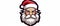 Santa Claus logo, Santa Claus Clipart. Christmas and New Year background. Ai Generated