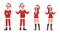 Santa Claus man and woman character vector design for christmas. Presentation in various action. no3