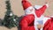 Santa claus new year 2019 2020 change christmas tree